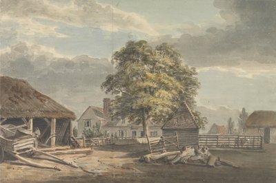 Het houtwerf, Great Windsor Park door Paul Sandby